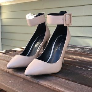 ALDO nude pumps with ankle strap